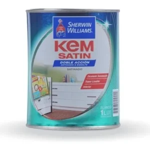 SHERWIN WILLIAMS KEM SATIN BLANCO 4L